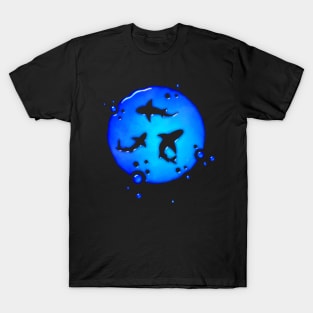 shark tank glass watercolorv T-Shirt